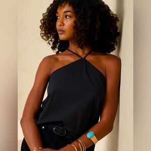 Banana Republic NWT Elegant Black Halter Top